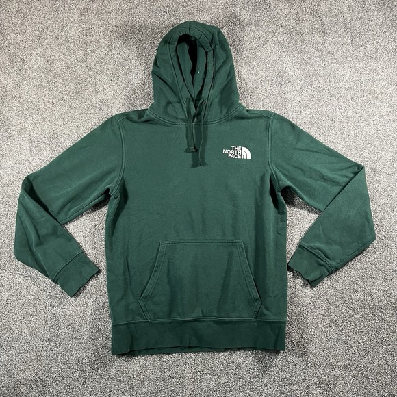 The North Face Other - The North Face Pullover Hoodie Green Logo Sweatshirt Fleece Men’s Small